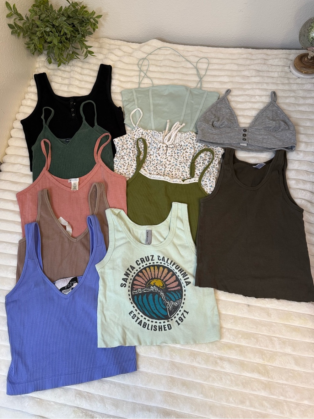 Cropped tank bralette bundle XS Small